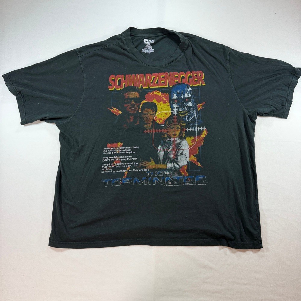 American Classics The Terminator Schwarzenegger Movie Graphic T-Shirt Mens XXL